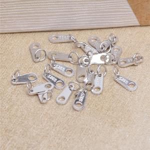 10 pièces Plaque de connexion en acier argenté S925 pour impression, petite, 6 mm, longueur 5460, pour collier DIY, pour femmes - Product Image 3