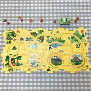 Puzzle en plastique créatif pour enfant dinosaure, assemblage de bricolage, construction de routes ferroviaires, ensemble de véhicules ferroviaires électriques, jouets de voiture de piste de dinosaure - Product Image 2