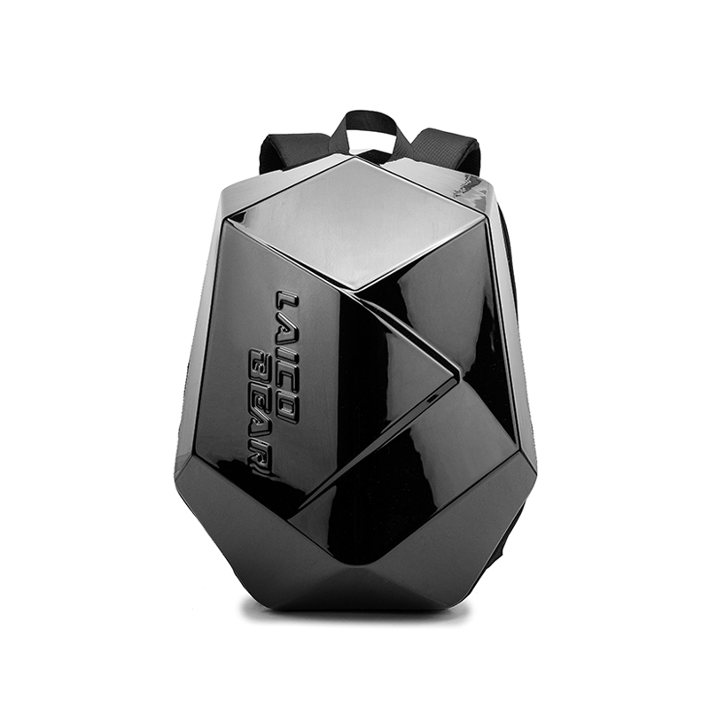 Mens Double Shoulder Waterproof Hard Carbon Fiber Laptop Back Pack Riding Travel Bicycle Motorcycle Helmet Bags Backpack