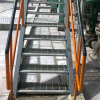 Escalier en treillis d'acier inoxydable personnalisable pour usage extérieur en villa, anti-corrosion et durable