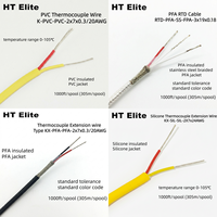 K-PFA-2x7x0.2/24AWG Typ-K Thermoelement-Verlängerungskabel, verseiltes PFA-isoliertes Kabel, 260°C 500°F bewertet, Lieferant