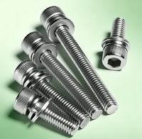 CupHead Hex Socket Combination Bolts, 304 Stainless Steel PreAssembled Screws with Flat & Spring Washer Fastening Hardware