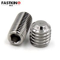 A2-70 Flat Point Hex Socket ANSI Hexagon Socket Set Screws Headless Screw 0#-80*1/8