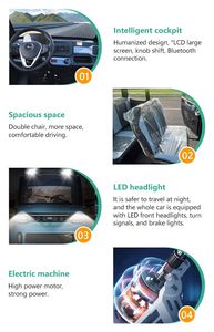 Les couleurs peuvent être personnalisées usine chinoise grande puissance voiture électrique corps fermé 4 roues véhicule de transport électrique - Product Image 4