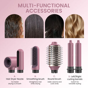 <span class=keywords><strong>PRITECH</strong></span> 6 en 1 de alta velocidad de aire caliente Styler 105000RPM potente secador de pelo cepillo o rizador - Product Image 4