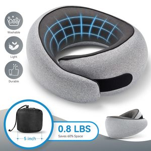 Cervical Memory Foam Fillable Travel Neck <b>Pillow</b> Support Airplane <b>Pillow</b> for Neck Pain - Product Image 2