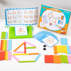 Puzzle in Legno Colorato a Forma di Gelato, Giocattolo Educativo Montessori STEM per Bambini 3-6 Anni, Borsa Inclusa, Gioco Spaziale - Product Image 2