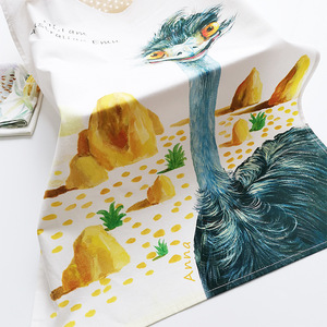 स्क्रीन सैक सादे खाली लैवेंडर को तैयार तैयार 50x70 पुनः प्रयोज्य पुष्प मुद्रित रसोई चाय के तौलिए कपास - Product Image 1