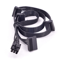 Multiplicador de Puertos de Cable de Alimentación SATA de 6 Pines 1 a 2 3 4 de 15 Pines para Seasonic FOCUS PLUS Gold FOCUS+ 850FX 750FX 650FX 550FX