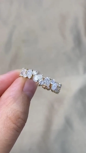 Bague en diamant de laboratoire de 3,00 carats, taille poire et ronde, bijoux élégants, cadeau de fiançailles ou d'anniversaire pour femme - Product Image 4