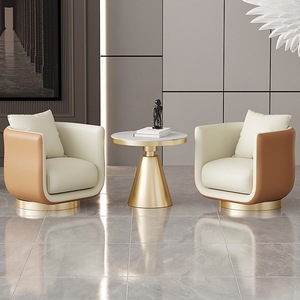 80X75X75H + 60X70HCM S3 Sofá anidado simplificado Sillas Té Giratorio Oficina Hotel Recepción Casa de huéspedes <span class=keywords><strong>Venta</strong></span> al por mayor Dropshipping DDP - Product Image 3