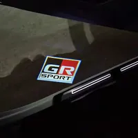 Projecteur de logo GR SPORT pour Toyota Lumière de porte de voiture Lumière de bienvenue de tapis à LED pour Toyota Prado Avalon Mark X Reiz RAV4