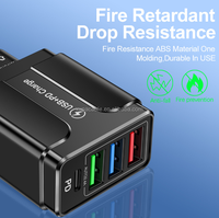 3USB1C Chargeur de téléphone portable QC3.0 5V9V12V Chargeur mural de téléphone portable USB 10W Quick Charge Universal Travel Charger