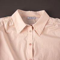 Robe chemise rose clair à col pour femme, manches courtes bouffantes, boutonnée sur le devant, ourlet à volants étagés, coupe ample en A, robe décontractée d'été