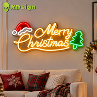 Enseigne néon LED personnalisée en acrylique pour hôtel, logo, sport, bière, éclairage, décoration maison et boutique - Joyeux Noël Las Vegas