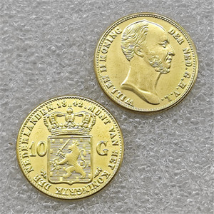1842,1886,1887 Pays-Bas 10 Gulden - <span class=keywords><strong>Willem</strong></span> III Pièces commémoratives de style antique, cadeaux, décoration de la maison - Product Image 3
