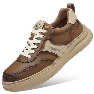 รองเท้าหนังลำลองผู้ชายแบบผูกเชือก แฟชั่น น้ำหนักเบา สไตล์เดินเล่น สีน้ำตาล รุ่น 9220 - Product Image 5