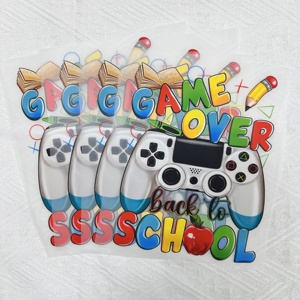 Pegatinas de plástico con estampado de pantalla personalizadas, etiquetas de dibujos animados de transferencia de calor para camisetas, ropa, Impresión de transferencia de productos - Product Image 1