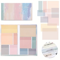 Notes autocollantes transparentes 6 tailles blocs de notes autocollantes claires 10 couleurs notes autocollantes translucides auto-adhésives étanches pour le bureau