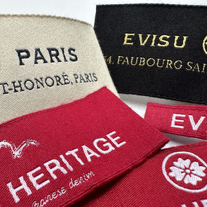 Étiquettes en coton tissé haute densité, étiquettes de cou de vêtements, à la mode, Logo moderne, étiquettes de marque - Product Image 3