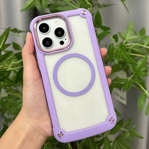 Para Fundas <span class=keywords><strong>iPhone</strong></span> 16 15 <span class=keywords><strong>14</strong></span> 13 Pro Max Premium Case Clear <span class=keywords><strong>Funda</strong></span> protectora magnética transparente para <span class=keywords><strong>Apple</strong></span> Phone Case 16 - Product Image 4