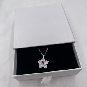 สร้อยคอโลหะประดับเพชรซิคอน GSC-WNJ-Flower  พร้อม NFC  รับทำโลโก้  เครื่องประดับ NFC  โซ่เงินแท้ 925 ขายส่ง - Product Image 6