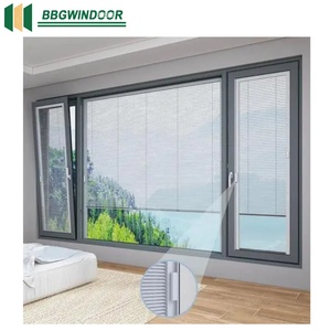 Cửa sổ nhôm lukliving với Rèm bên trong giữa kính tích hợp rèm từ cửa sổ kính hai lớp cho văn phòng - Product Image 6