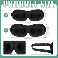 Masque de sommeil 3D amusant pour les yeux, 100% noir, de qualité supérieure, pour la maison, la nuit et les voyages