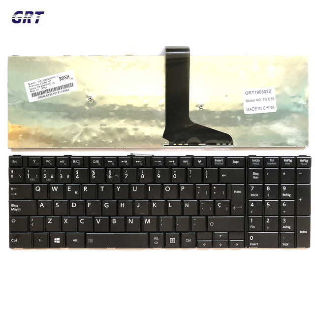 SP Laptop Keyboard for Toshiba Satellite C50-A C50 C50D C55 C55D C55T C50DT-A Series Notebook Keyboard Spanish Layout Teclado