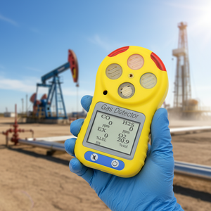 เครื่องตรวจจับก๊าซแบบพกพา ATEX 4 in 1 ตรวจจับ CO O2 H2S LEL CH4 พร้อมระบบเตือนภัย - Product Image 1