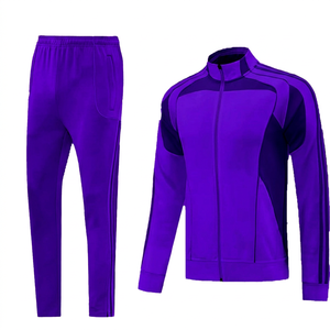 Conjunto Deportivo Magenta para Hombre, Ropa Deportiva Personalizada, Chaqueta con Cremallera y Pantalones Ajustados, Venta al Por Mayor, Traje Deportivo para Gimnasio y Entrenamiento - Product Image 2