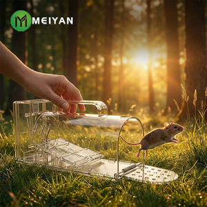 नया पुनः प्रयोज्य स्वचालित माउस ट्रैप काले प्लास्टिक चूहे जाल जाल के साथ पशु नियंत्रण के लिए रोडेंट-पनरोक और पर्यावरण के अनुकूल - Product Image 3