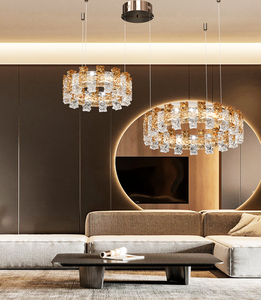 Lámpara <span class=keywords><strong>de</strong></span> araña <span class=keywords><strong>de</strong></span> cristal - Serie Sky City - Altura ajustable - Luminaria <span class=keywords><strong>de</strong></span> alta gama - Product Image 1