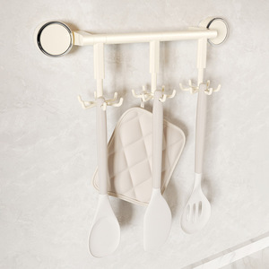 Suction Cup Hook Wall Mounted Storage Rack 360 Degree Rotating Punch Free Kitchen Bathroom Organizer - Product Image 3