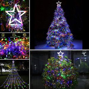 ANPU <span class=keywords><strong>317</strong></span> LED Cascade Arbre Fée Lumières Top Star 320 LED Pixel Décorations De Noël IP65 Étanche PVC Chaîne Paysage - Product Image 3