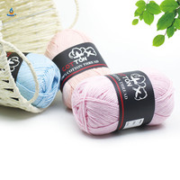 Fabricant de fil 100% coton super doux soie crochet fil de coton 50g tricot à la main sac de pull