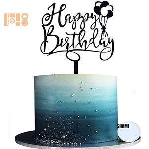 Palloncino Torta Di <span class=keywords><strong>Compleanno</strong></span> <span class=keywords><strong>Accessori</strong></span>, Nero Felice Torta Di <span class=keywords><strong>Compleanno</strong></span> Topper Qualità Premium Acrilico <span class=keywords><strong>Festa</strong></span> di <span class=keywords><strong>Compleanno</strong></span> Decor Fornitore - Product Image 2