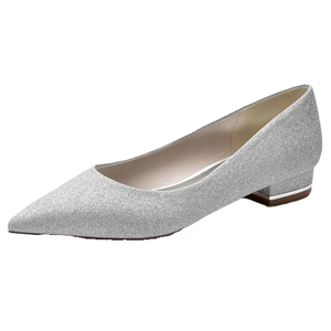 Zapatos de Novia de Satén Color Champán, Tacón Medio, Punta en Pico, para Mujer, Ideales para Compromiso, Dama de Honor, Boda - Product Image 1