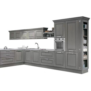 HZ Modern shaker style Factory direct manufacture kitchen supplier with sink PVC kitchen cabinets