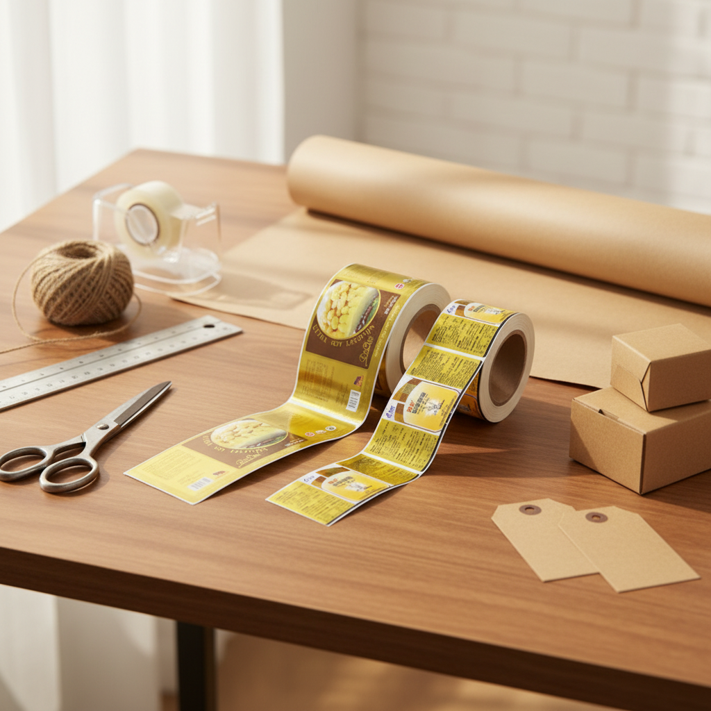 Custom Printing Wax Coated Food Wrapping Paper Sticker Jam Jar Labeling Foil Stamping Pvc Sticker Roll for Bottle