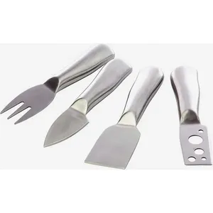 Juego de cuchillos para cortar queso de acero inoxidable con tablero de bambú cubiertos para cocina espejo pulido mango de resina para eventos - Product Image 6