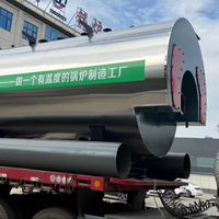 Chaudière à vapeur horizontale à tubes de fumée WNS à trois passages, 0,5-20 t/h, automatique, gaz/GPL/diesel/biogaz, certifiée CE ASME