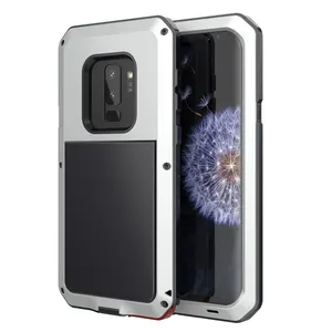 Heavy Duty Protective Case for Samsung S9 Plus Armor Rugged Aluminum Metal Case with Reinforced Hard Bumper Frame