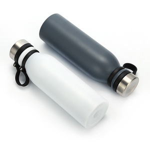 Custom 600ml Double Wall Vacuum Steel 304 <b>Hot</b> <b>Cold</b> Water Bottle Insulation Thermal Flask For Travel Sports - Product Image 2