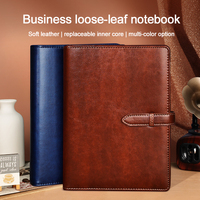 Carnet A5 en cuir PU rigide, reliure cousue, rechargeable, 80 feuilles, pages détachables, impression de logo personnalisée, haute qualité, vente en gros