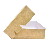 Personnalisation privée chine fabrication boîte d'emballage alimentaire kraft boîte de gâteau de cuisson transparente