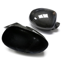 Coque de rétroviseur latéral incurvée en fibre de carbone sergé brillant personnalisée avec languette de fixation pour extérieur automobile