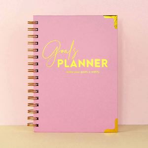 <b>Custom</b> Print Logo 2025 A5 Spiral Binding Hardcover Paper Cover Goal Life <b>Diary</b> Planner Notebook Gift Box - Product Image 6
