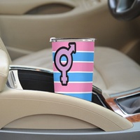 Gobelet isotherme en acier inoxydable 20 oz personnalisé (thème transgenre et gay, design Captain John) pour les trajets urbains, les moments de café au bureau