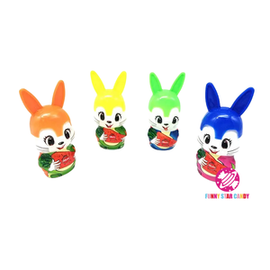 Usine personnalisé en plastique jouet bonbons bouteille paquet rempli presse tablette bonbons dessin animé lapin <span class=keywords><strong>folie</strong></span> Permen Mainan bonbons jouets - Product Image 5